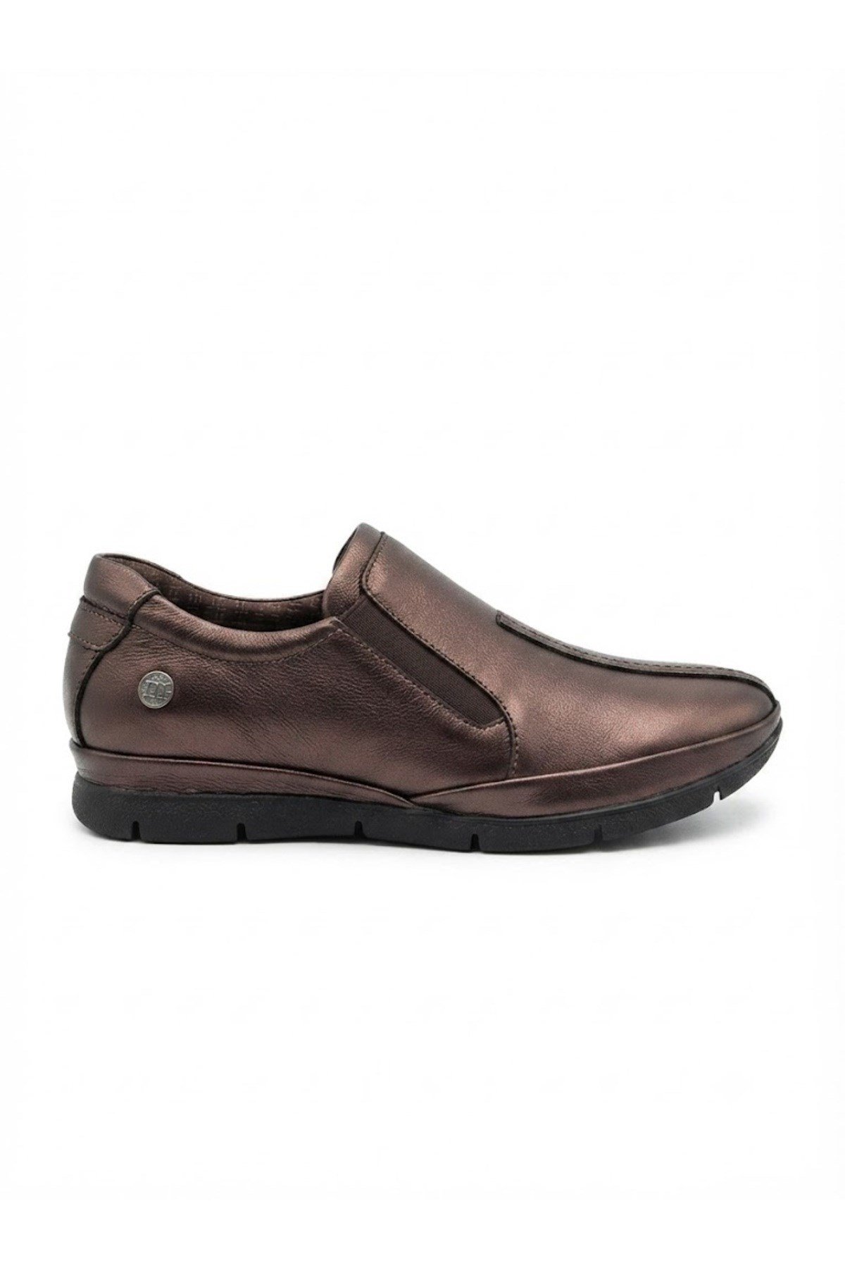 mammamia Kadın Metalik Deri Slip-On Anatomik Günlük Ayakkabı