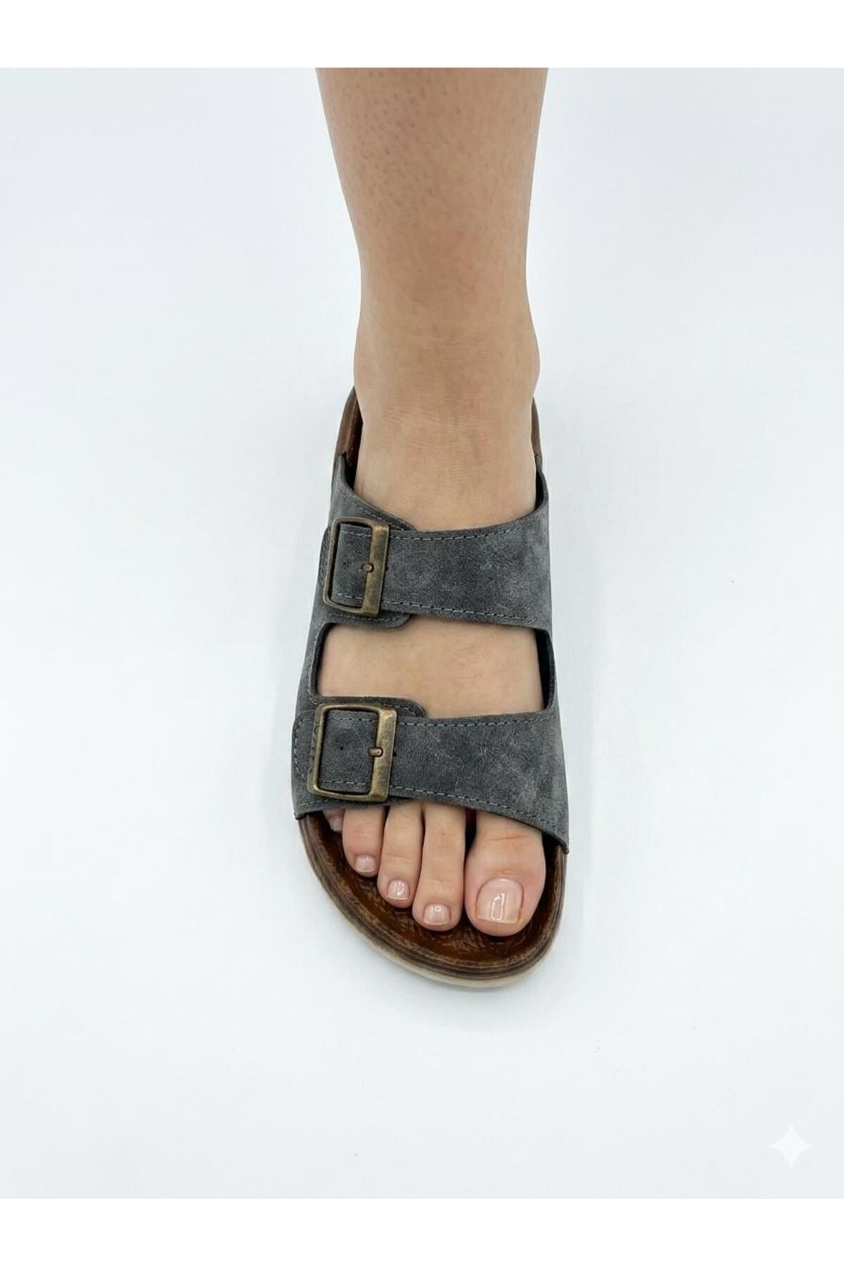 Mantar Taban Anatomik Çift Kemerli Comfort Terlik