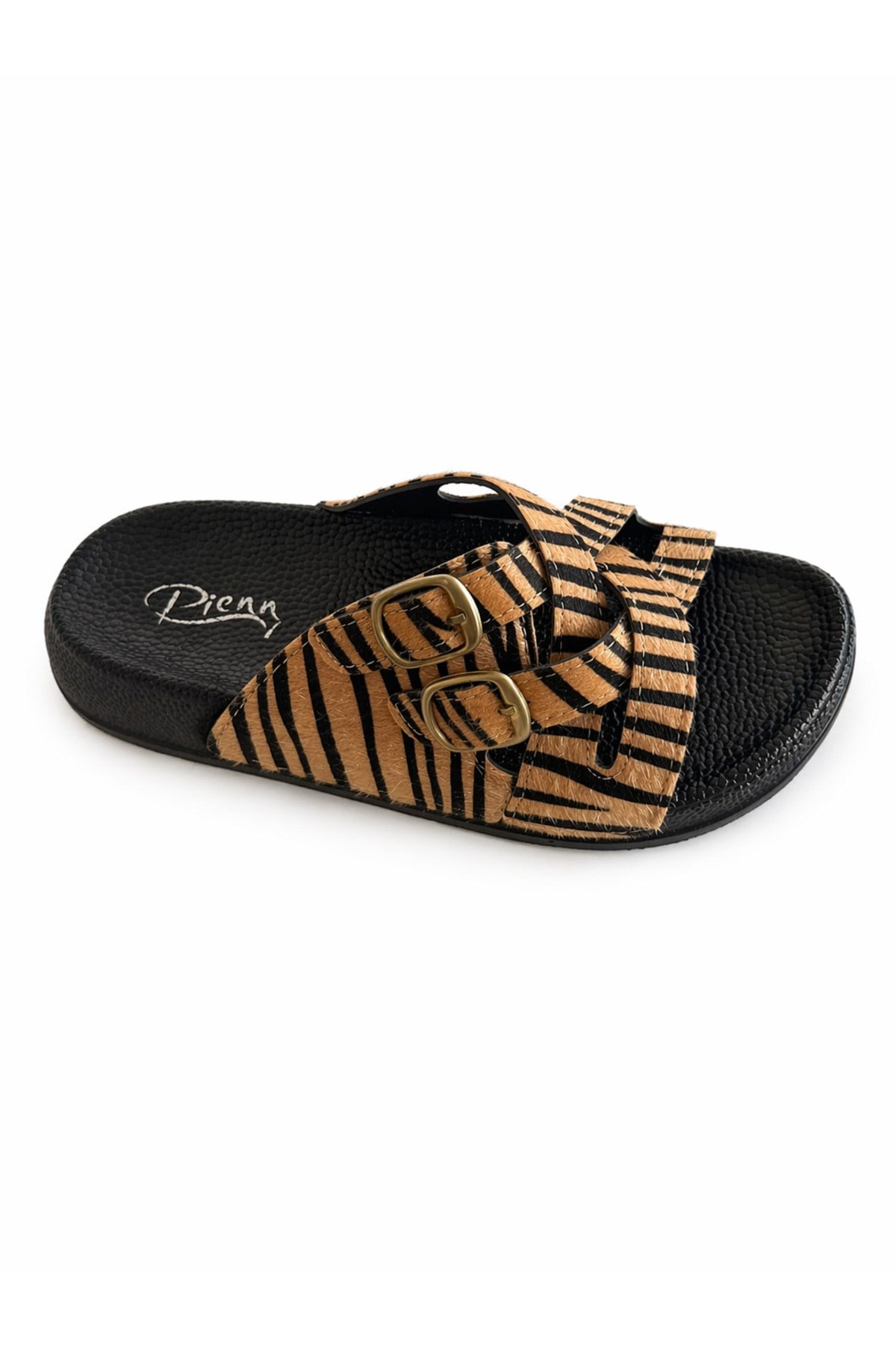 zebra desen tokalı terlik