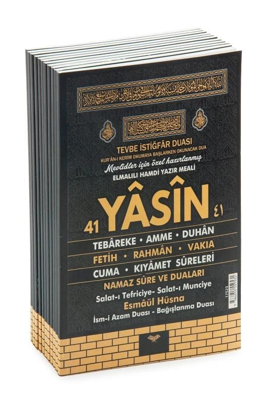 10 Adet Türkçe Mealli Orta Boy 80 Sayfa 41 Yasin - Kabeli