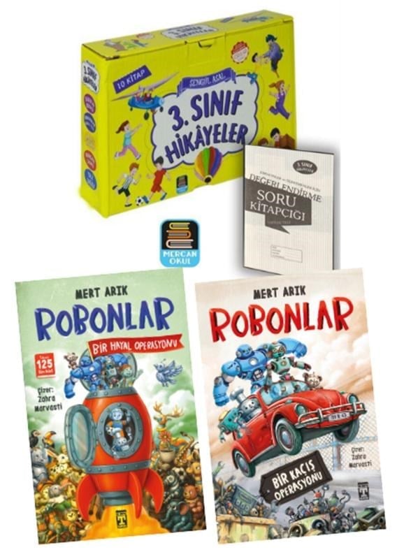 3. Sınıf Hikayeler Okuma Seti 10 Kitap - Robonlar - Bir Kaçış Operasyonu - Robonlar 2 - Bir Hayal Operasyonu (13 Kitap Set)