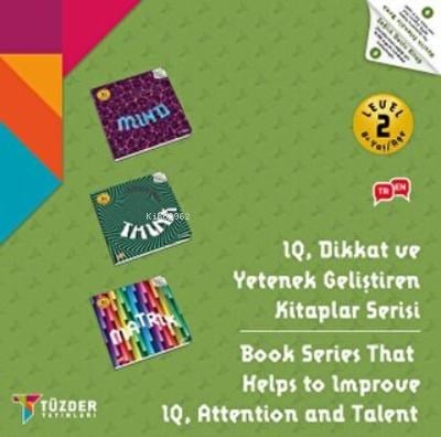 8+ Yaş Seti Level 2 (Mind, Think, Matrix);IQ, Dikkat ve Yetenek Geliştiren Kitaplar Serisi