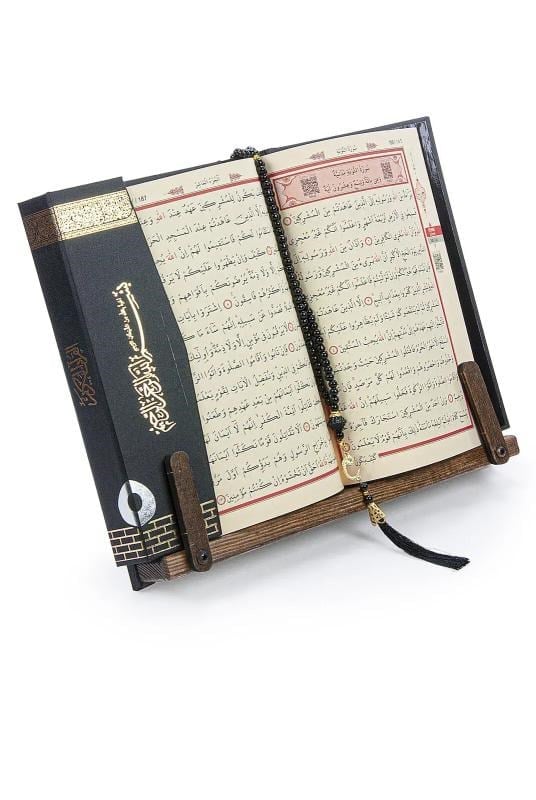 Ahşap Masaüstü Rahle Ayarlanabilir Kademeli Kitap Okuma Standı Kabeli Kuranı Kerim Seti