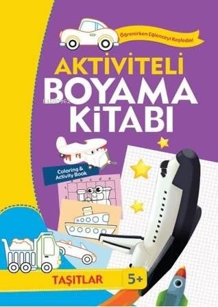 Aktiviteli Boyama Kitabı; Taşıtlar Mor