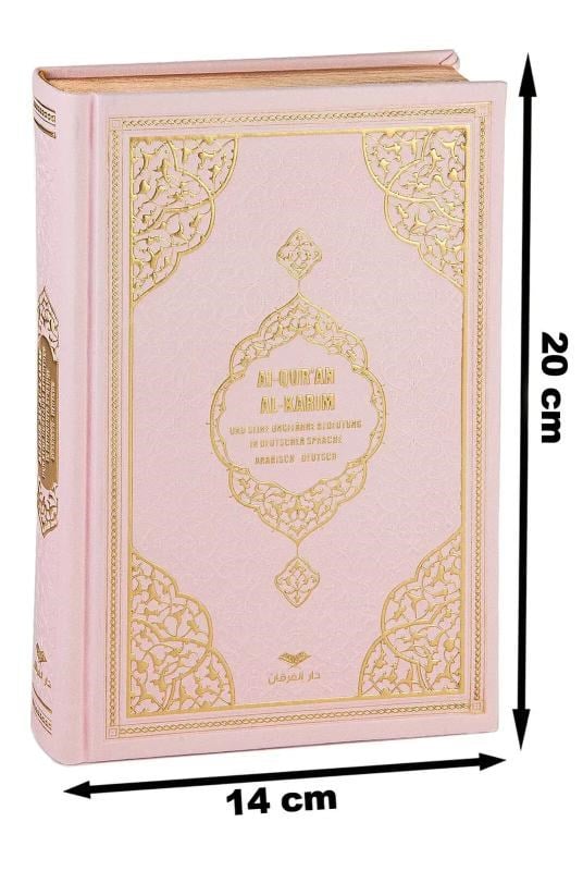 Almanca Mealli Kuran - Pembe