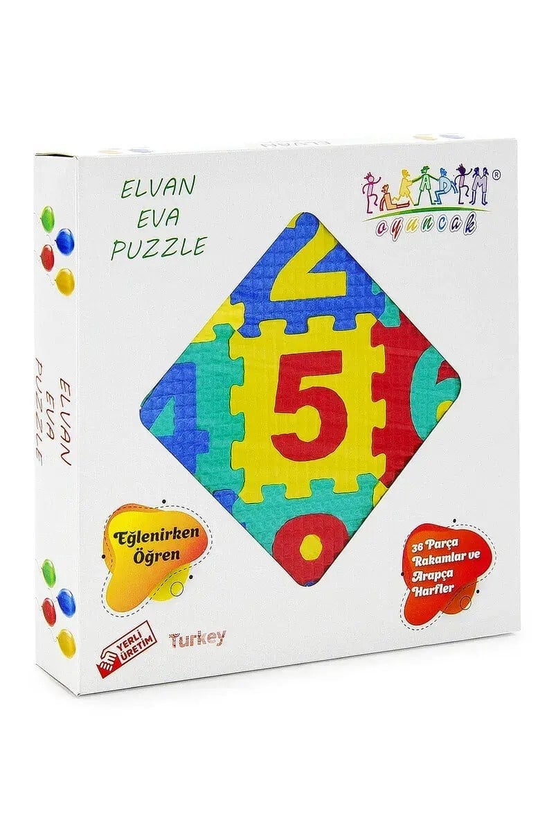Arapça Harfler Ve Türkçe Rakamlar Kutu Puzzle Yapboz