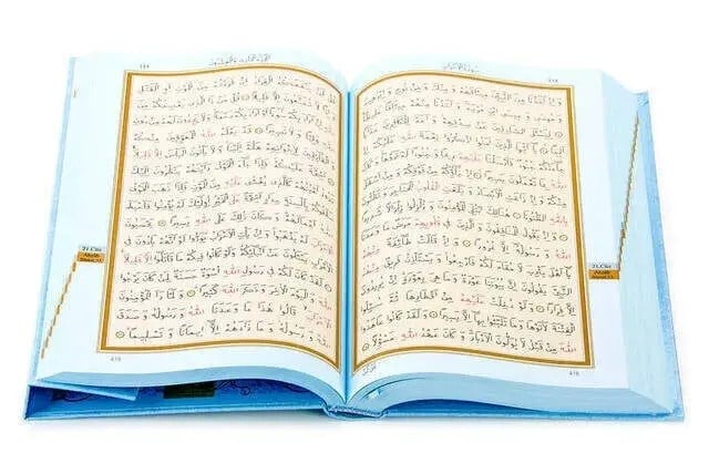 Benim Kuranım - Sade Arapça - Rahle Boy - Mavi Kapak - Bilgisayar Hatlı - Mühürlü