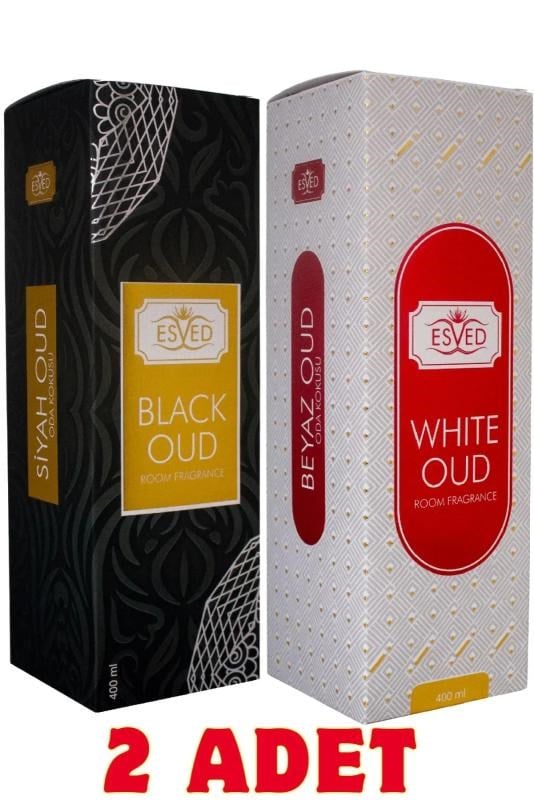 Beyaz Oud & White Oud ve Siyah Oud & Black Oud Oda ve Kumaş Spreyi Seccade Spreyi Oda Kokusu Koku 400 Ml.