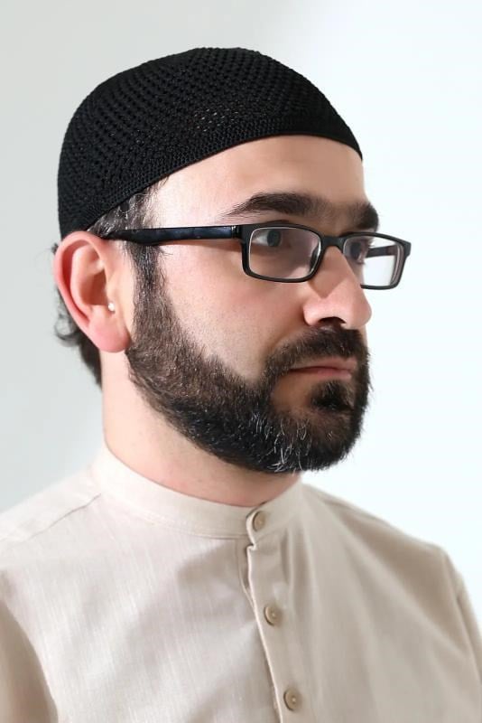 Çelik Örme Namaz Takkesi Siyah