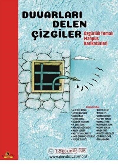 Duvarları Delen Çizgiler Özgürlük Temalı Mahpus Karikatürleri