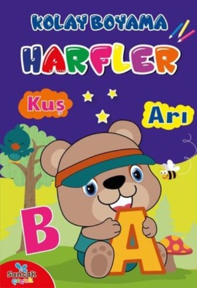 Eğlenceli Kolay Boyama Kitabı - Harfler