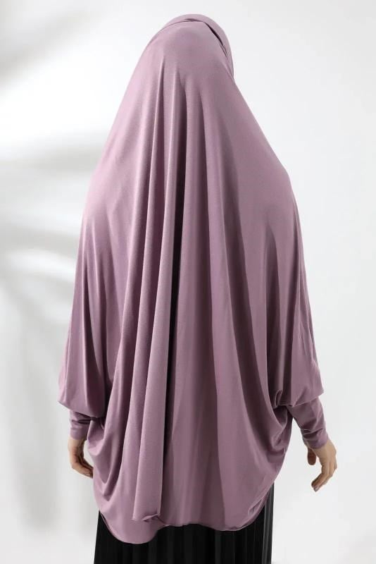 Gül Kurusu Hazır Pratik Sultanbaş Tesettür Kollu Penye Sufle Eşarp Hijab