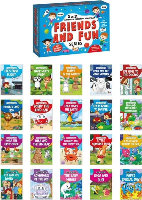 İngilizce Hikayeler 2. ve 3. Sınıf (20 Kitap);Friends and Fun Series