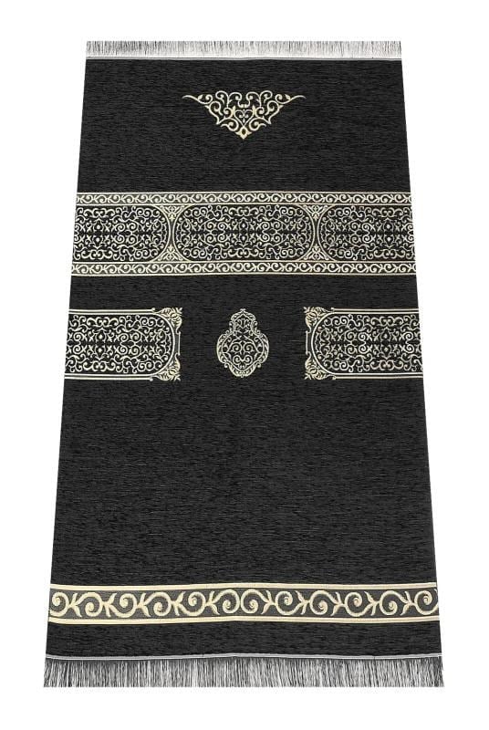 Kabe Desenli Şönil Seccade - Siyah