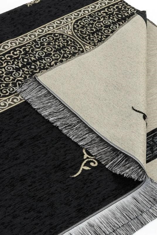 Kabe Desenli Şönil Seccade - Siyah