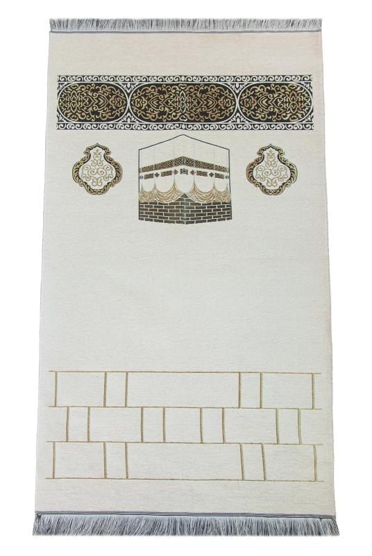 Kabe Motifli Şönil Seccade - Krem