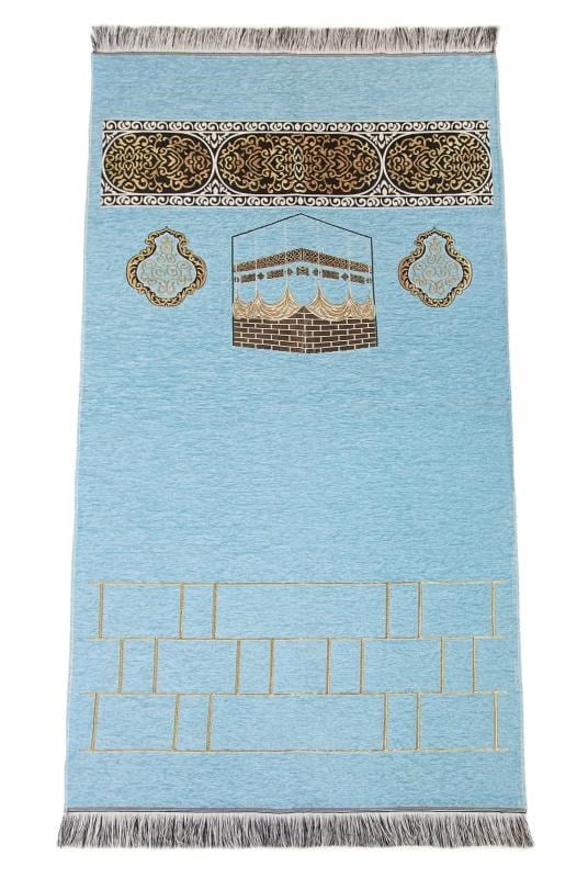 Kabe Motifli Şönil Seccade - Mavi