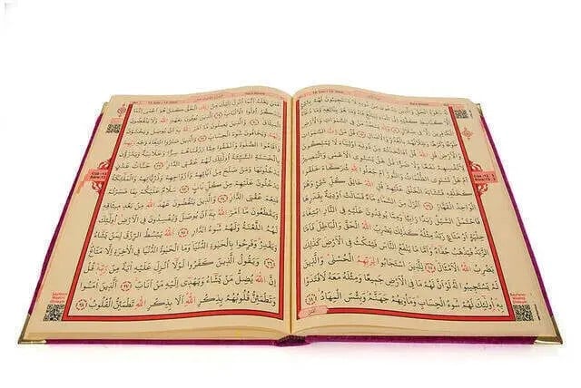 Kadife Kaplı Kuranı Kerim - Cami Boy - Büyük Boy Kuran - Lafızlı - Fuşya Renk