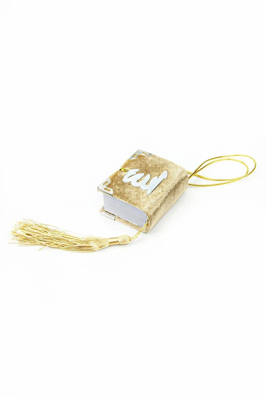 Kadife Kaplı Mini Kuran-ı Kerim Gold