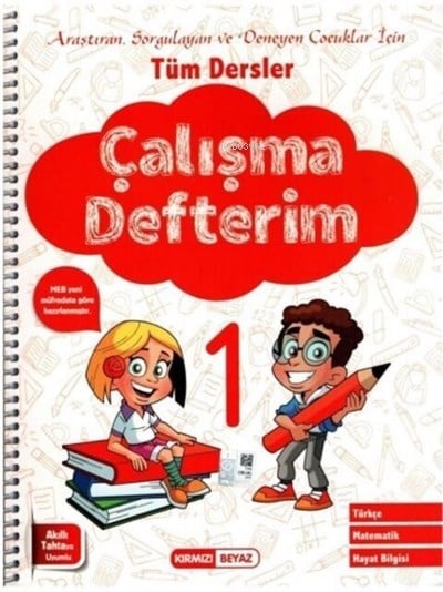 Kırmızı Beyaz - 1. Sınıf Tüm Dersler Çalışma Defterim