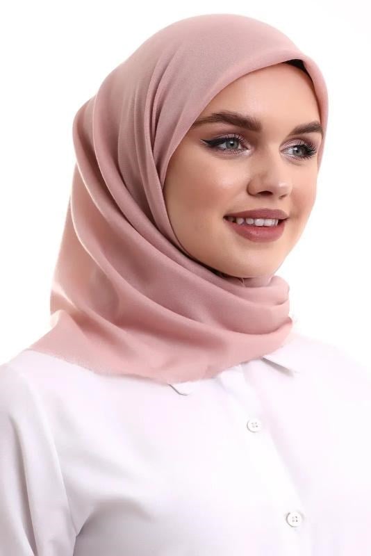 Kofra Desenli Baş Örtü - Pembe