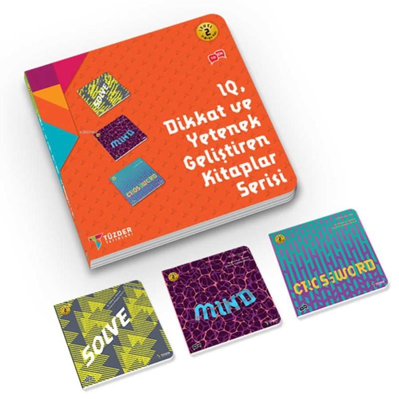 Level-2 - 7-9+ Yaş (Solve, Mind, Crossword) ;IQ, Dikkat ve Yetenek Geliştiren Kitaplar Serisi