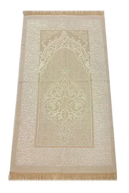 Lüks Açık Renk Osmanlı Tafta Seccade - 0210 - Krem Renk