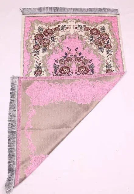Lüks Gülce Şönil Seccade - 0260 - Pembe Renk