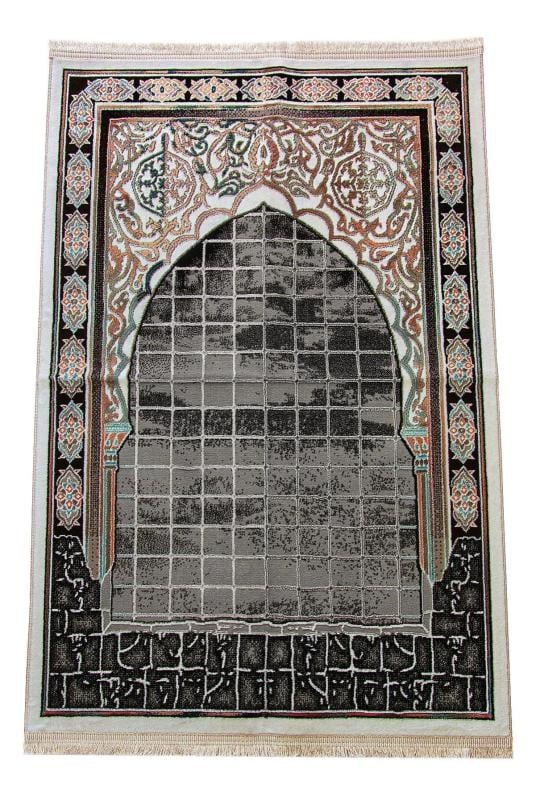 Lüks Halı Tipi Dokuma Seccade Siyah