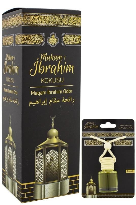 Makamı İbrahim Kokusu 400ml Sprey Ve Makamı İbrahim Kokusu 8 Ml Araba Kokusu Cam Şişe