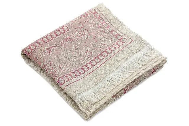Mihraplı Şönil Lüks Seccade Pembe