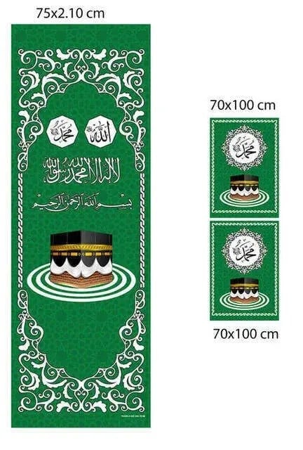 Minber Örtüsü - Storlu Perde - Yeşil Renk - 3'lü Set