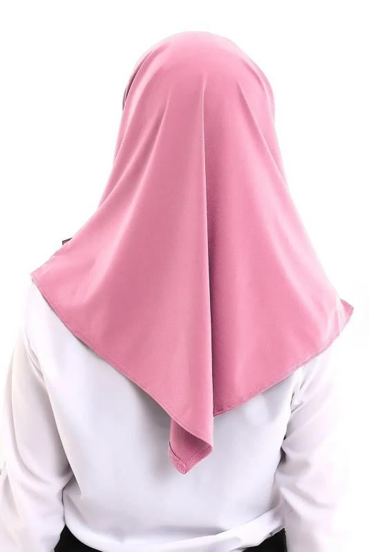 Neon Pembe Yetişkin Boneli Tesettür Hazır Pratik Eşarp