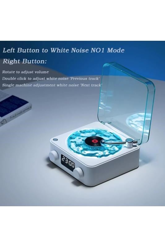 nextbuy Nostalji Plak Çalar Bluetooth Hoparlör Okyanus Dalgası Led Ambians Retro Pikap Şarjlı Müzik Kutusu