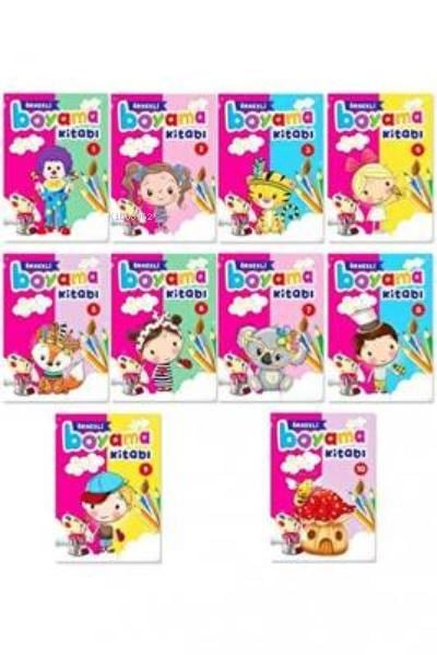 Örnekli Boyama Kitabı (10 Kitap)