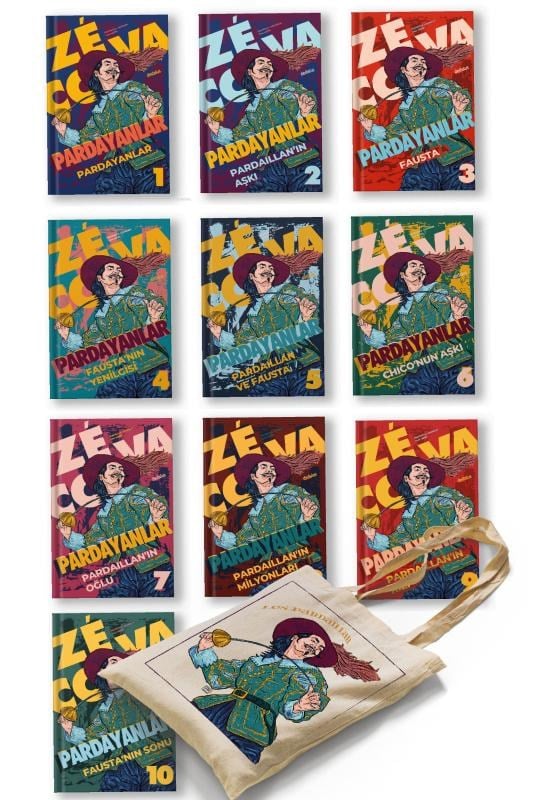 Pardayanlar Seti ;(Sert Kapak 10 Kitap Takım) (Özel Baskılı Çanta Hediyeli)