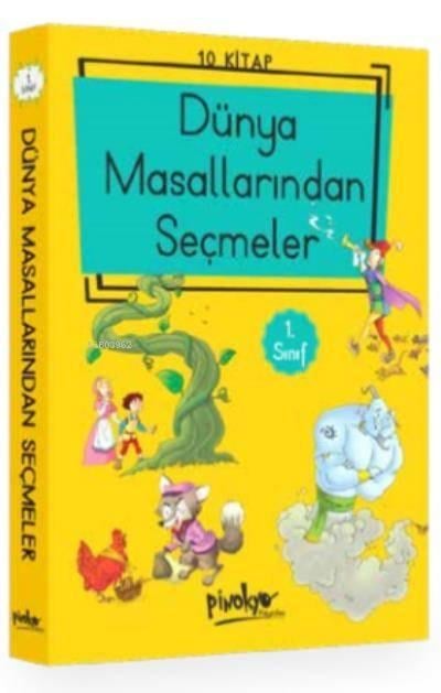 Pinokyo 1. Sınıf Dünya Masallarından Seçmeler (Düz Yazı) 10 Kitaplık Set