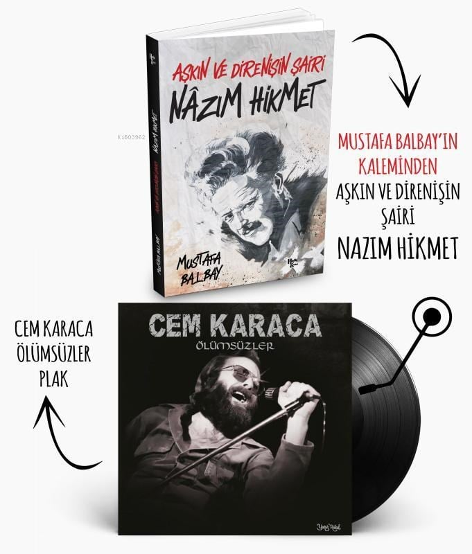 Plaklı Kitaplar - Nazım Hikmet - Cem Karaca - Ölümsüzler Plak