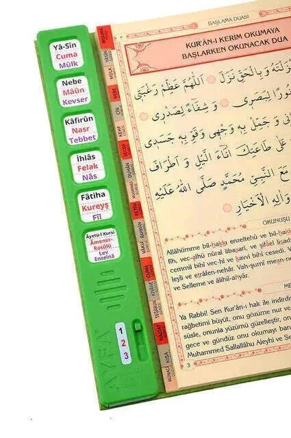 Sesli Yasini Şerif - Rahle Boy - 224 Sayfa - Yeşil Renkli - Ayfa Yayınevi