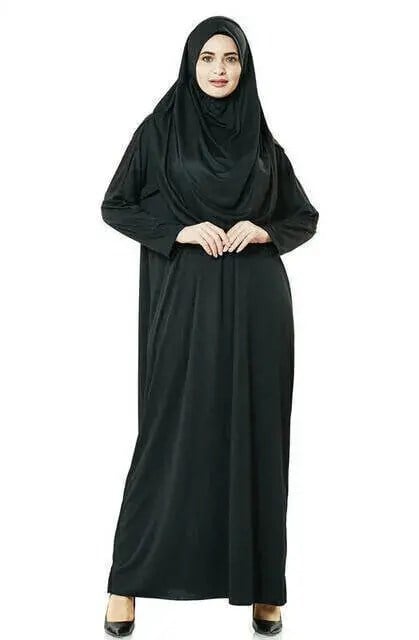 Siyah Namaz Elbiseli İbadet Seti