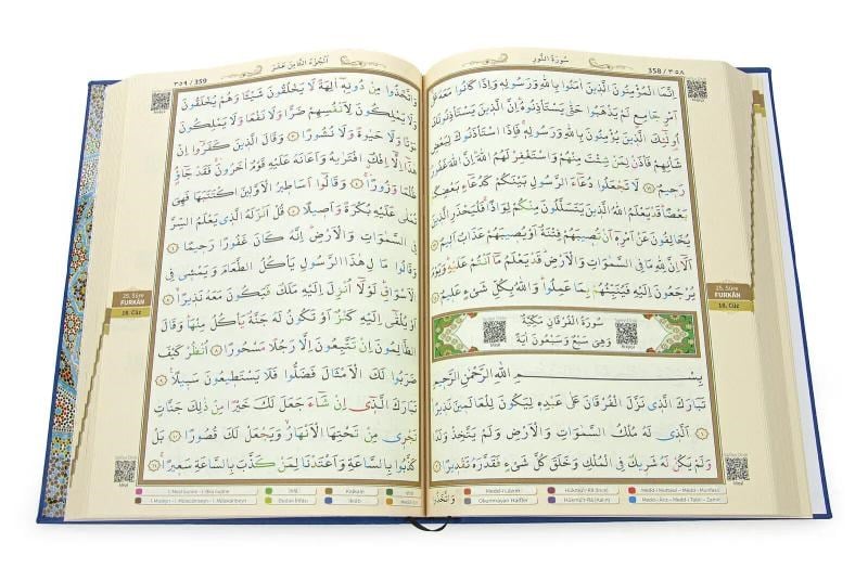 Tecvidli Kuranı Kerim - Termo Deri - Cami Boy - Lacivert Renk - Ayfa Yayınevi - Bilgisayar Hatlı