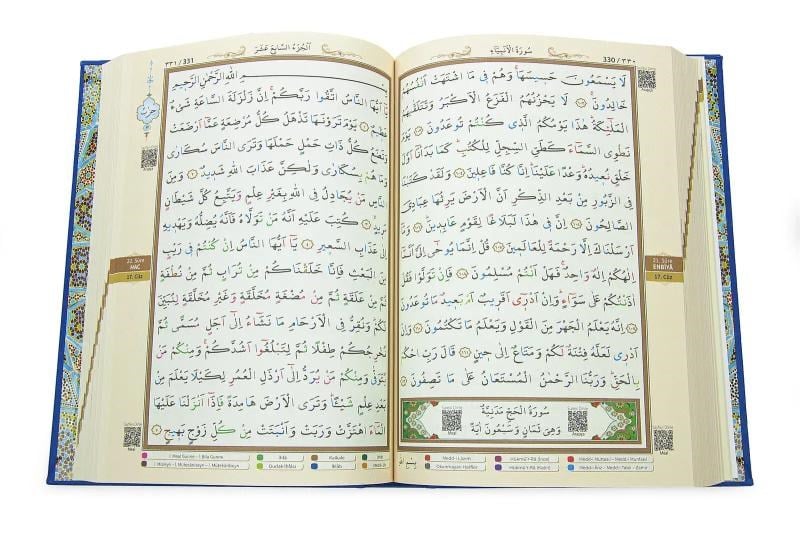Tecvidli Kuranı Kerim - Termo Deri - Orta Boy - Koyu Lacivert Renkli - Ayfa Yayınevi - Bilgisayar Hatlı
