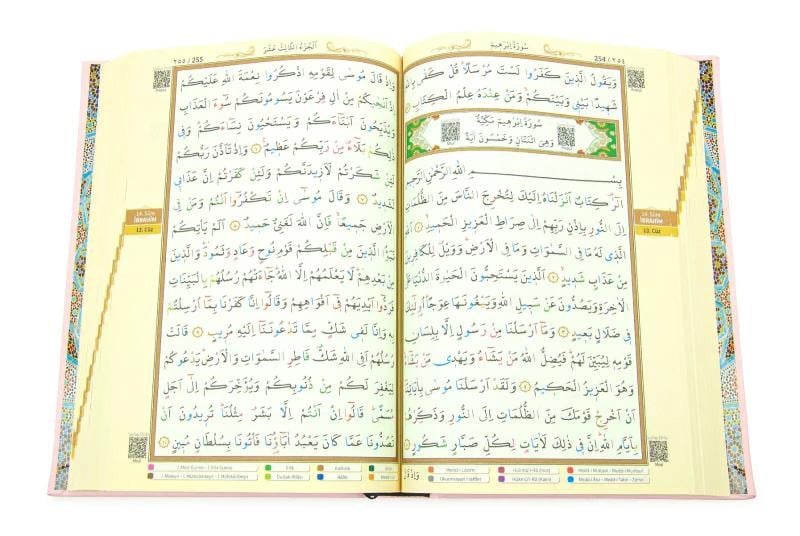 Tecvidli Kuranı Kerim - Termo Deri - Orta Boy - Açık Pembe - Ayfa Yayınevi - Bilgisayar Hatlı