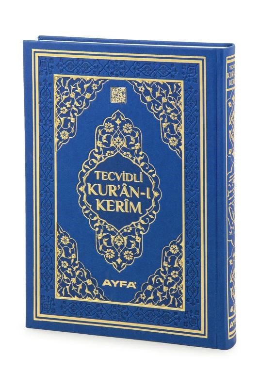 Tecvidli Kuranı Kerim - Termo Deri - Orta Boy - Koyu Lacivert Renkli - Ayfa Yayınevi - Bilgisayar Hatlı
