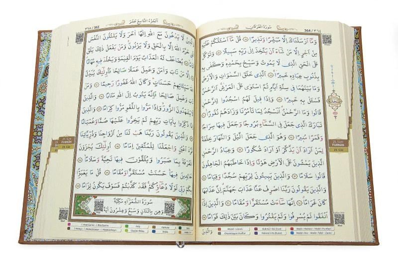 Tecvidli Kuranı Kerim - Termo Deri - Orta Boy - Kahverengi Renkli - Ayfa Yayınevi - Bilgisayar Hatlı