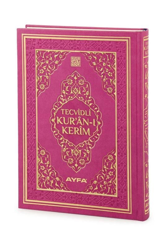 Tecvidli Kuranı Kerim - Termo Deri - Rahle Boy - Pembe Renkli - Ayfa Yayınevi - Bilgisayar Hatlı