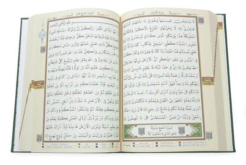 Tecvidli Kuranı Kerim - Termo Deri - Rahle Boy - Yeşil Renkli - Ayfa Yayınevi - Bilgisayar Hatlı