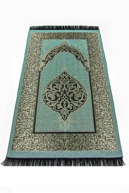 Tek Parça Namaz Elbisesi - Haki - 5015 & Seccade & Zikirmatik - Üçlü Takım