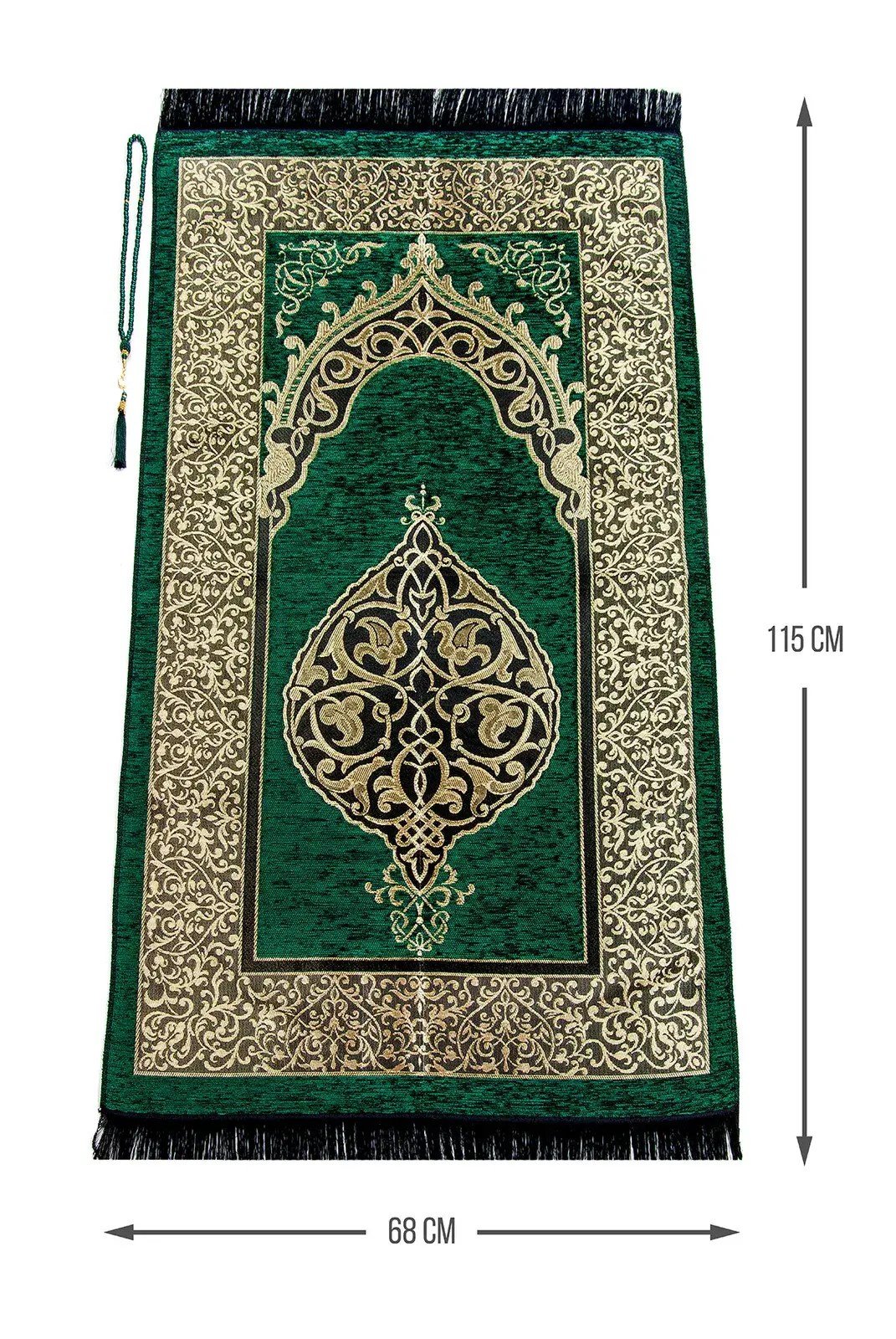Tek Parça Namaz Elbisesi - Seccade - Tesbih - İbadet Seti - Haki