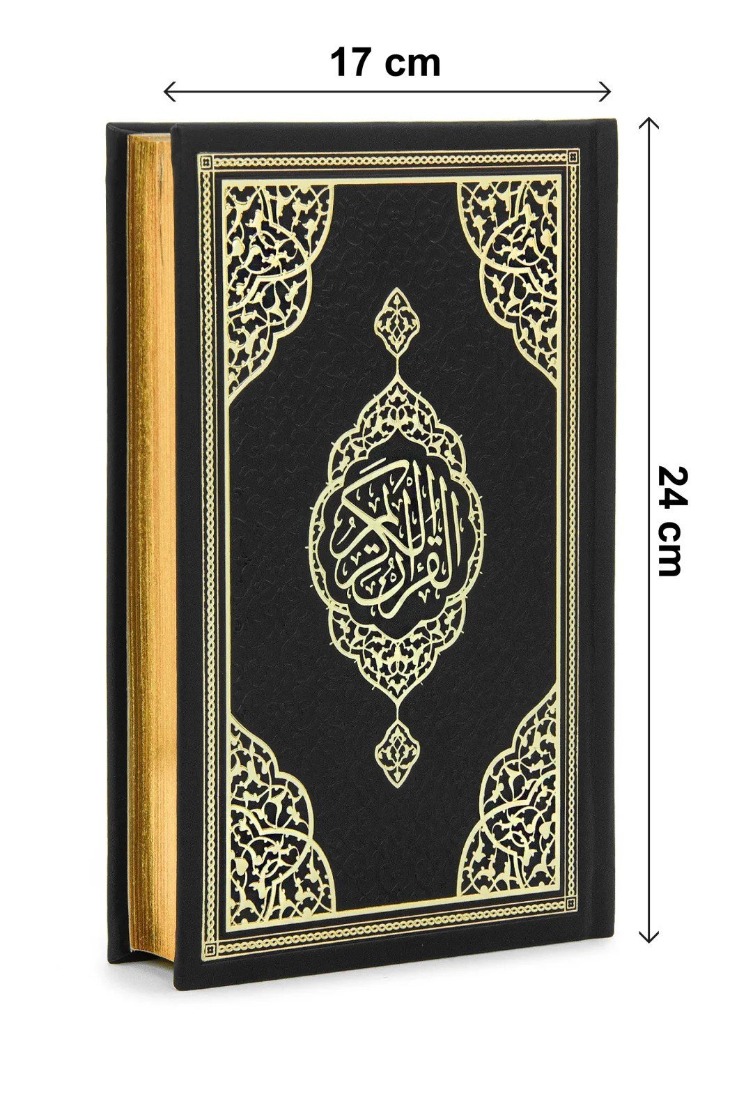 Termo Deri Ciltli - Medine Hatlı - Orta Boy - Kuranı Kerim - Siyah